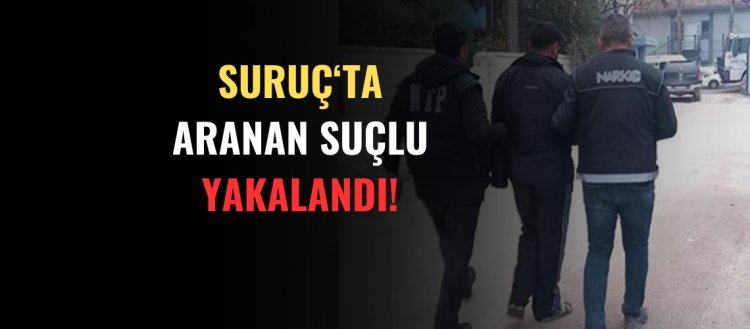 Suruç'ta Aranan Suçlu Yakalandı 8 Yıl 4 Ay Hapis Cezası Vardı!