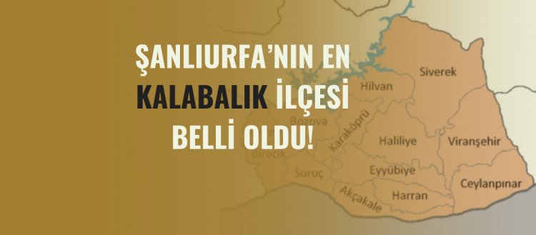 Şanlıurfa'nın En Kalabalık İlçesi Belli Oldu!